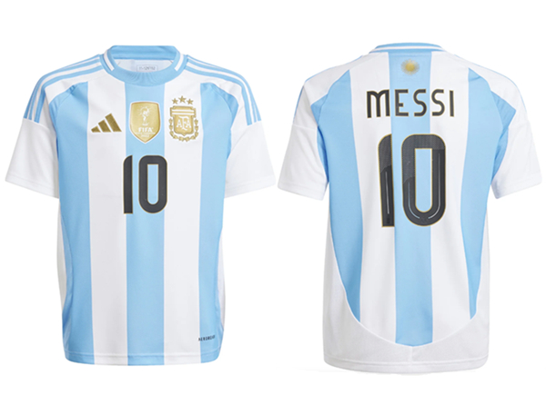 Men's Inter Miami CF #10 Lionel Messi White/Blue 2024/25 Soccer Jersey